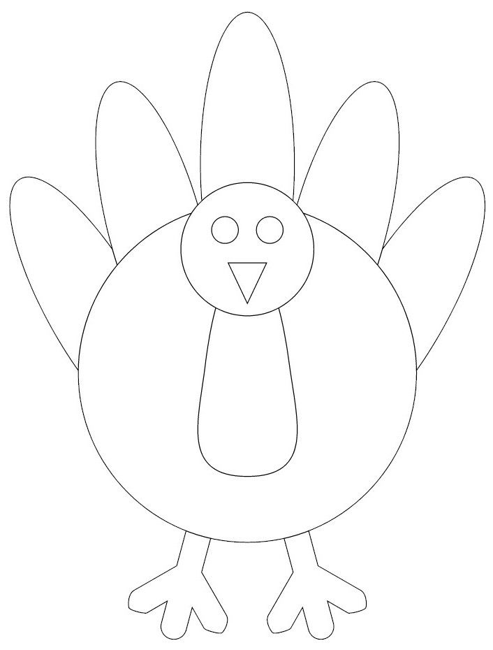 706x930 Felt Turkey Pattern Free Kids Crafts