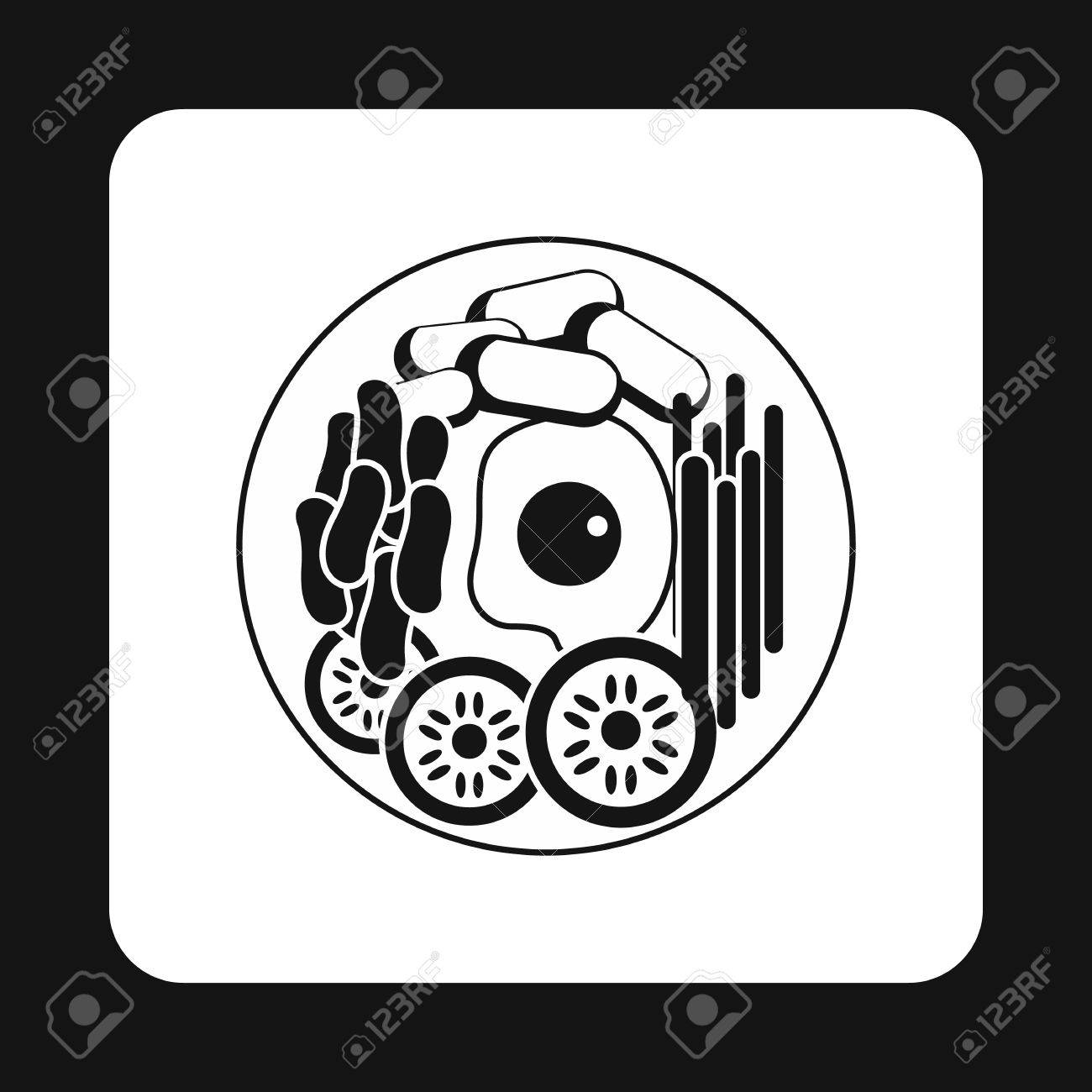 1300x1300 Breakfast With Eggs Icon In Simple Style Isolated On White