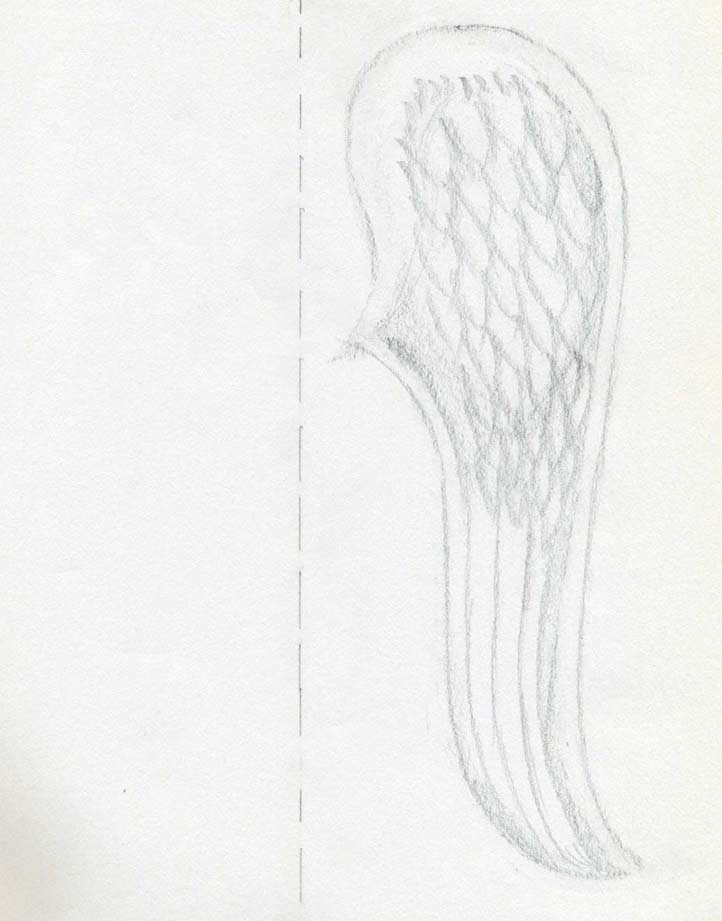 722x921 How To Draw Angel Wings Quickly In Few Easy Steps