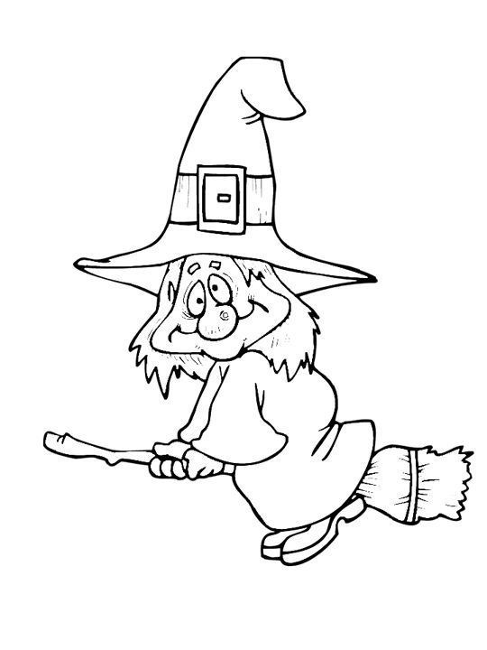 Simple Witch Drawing