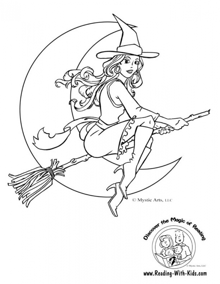 742x960 Get This Free Simple Witch Coloring Pages For Children T6gbg !