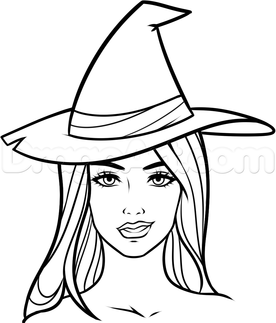 957x1118 How To Draw A Witch Face, Step By Step, Witches, Monsters, Free