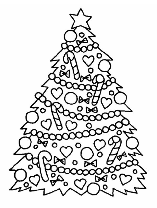 600x791 Christmas Tree Coloring Pages Free Printable For Adults