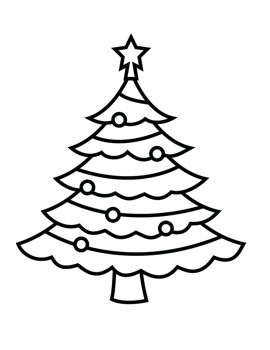927x1200 Coloring Xmas Tree Coloring Pages Simple Christmas For Adults