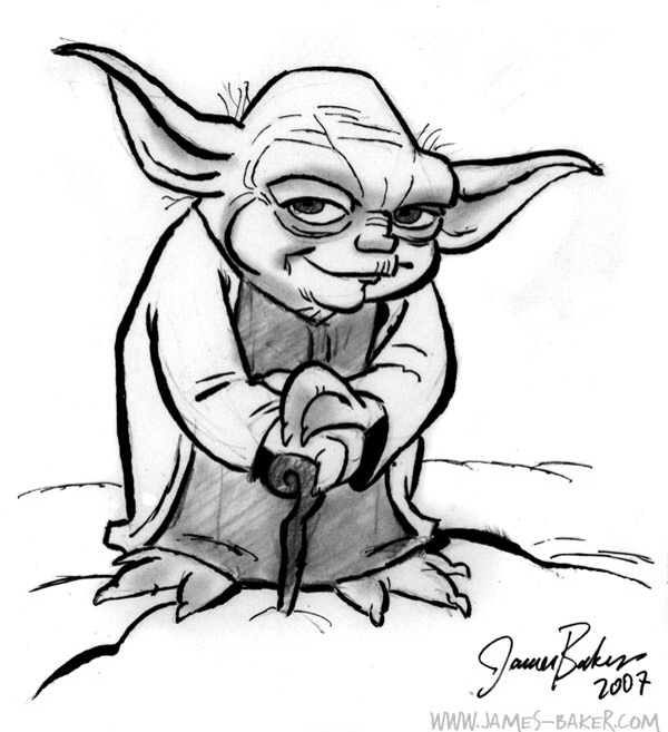 600x657 Yoda Drawing Star Wars Star Wars Art