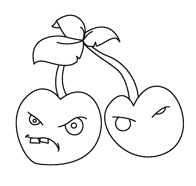 632x600 How To Draw Plants Vs Zombies Cherries