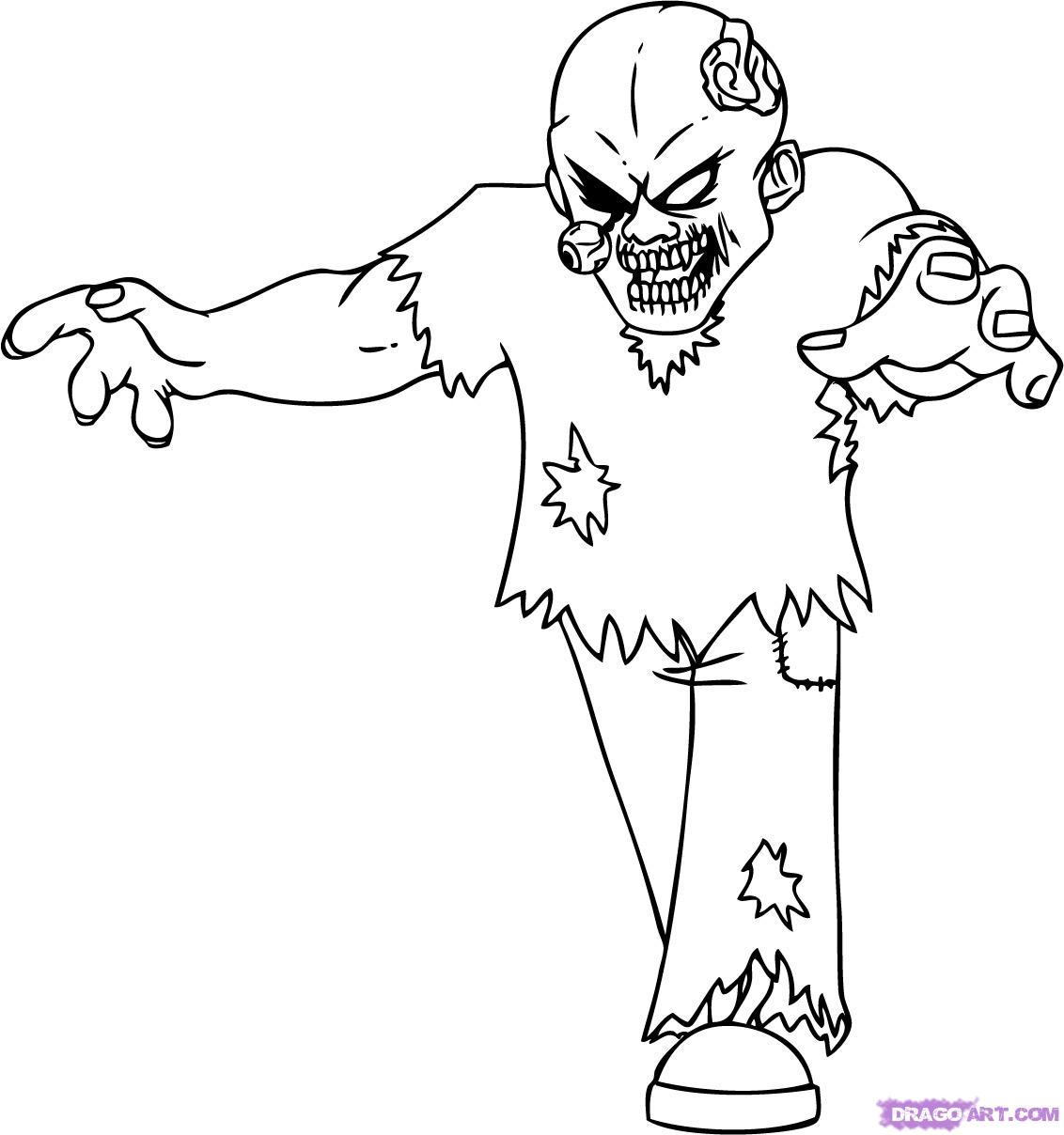 1132x1208 Simple Zombie Drawing