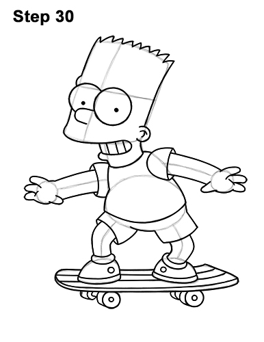 386x500 How To Draw Bart Simpson (Full Body)