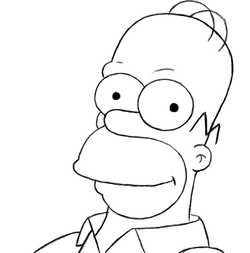 500x506 How To Draw Homer Simpson