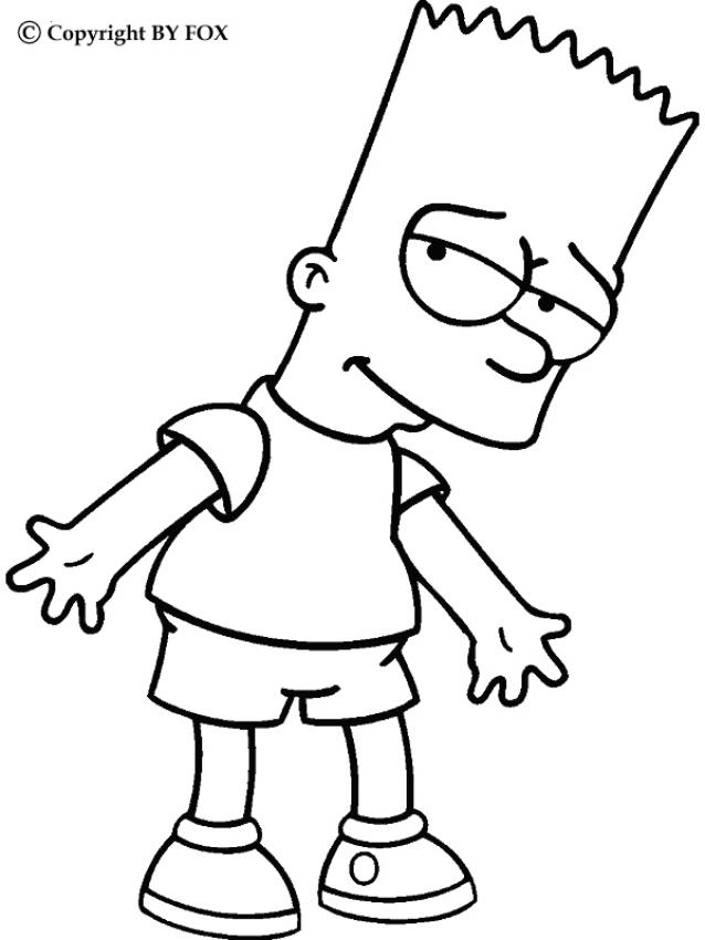 638x850 Bart Simpson Coloring Pages