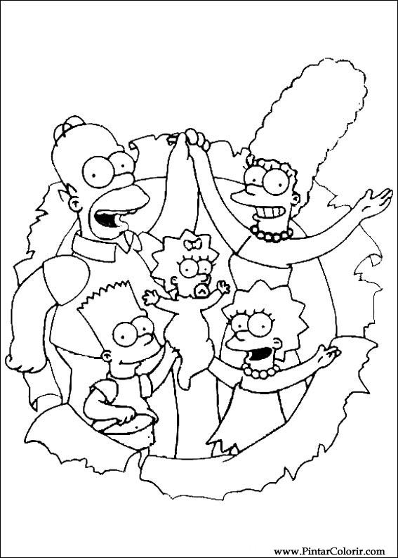 567x794 Drawings To Paint Amp Colour Simpsons