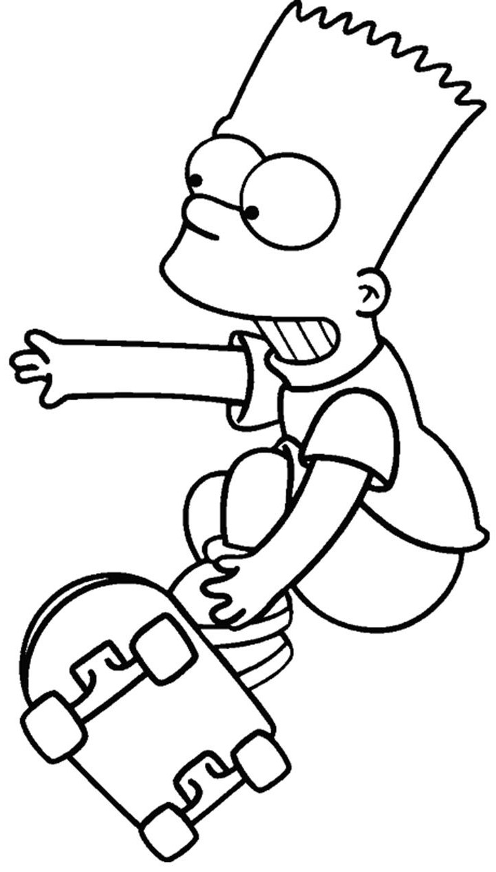 719x1264 Drawn Skateboard Bart Simpson