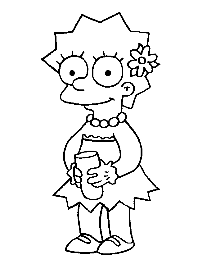 638x850 Lisa Simpson Beautiful Simpsons Coloring Pages