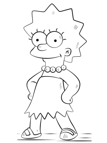 360x480 Lisa Simpson Coloring Page Free Printable Coloring Pages