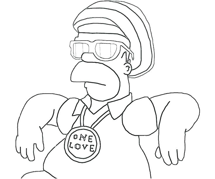 736x613 Simpsons Coloring Pages Printable Drawn Heroes The 5