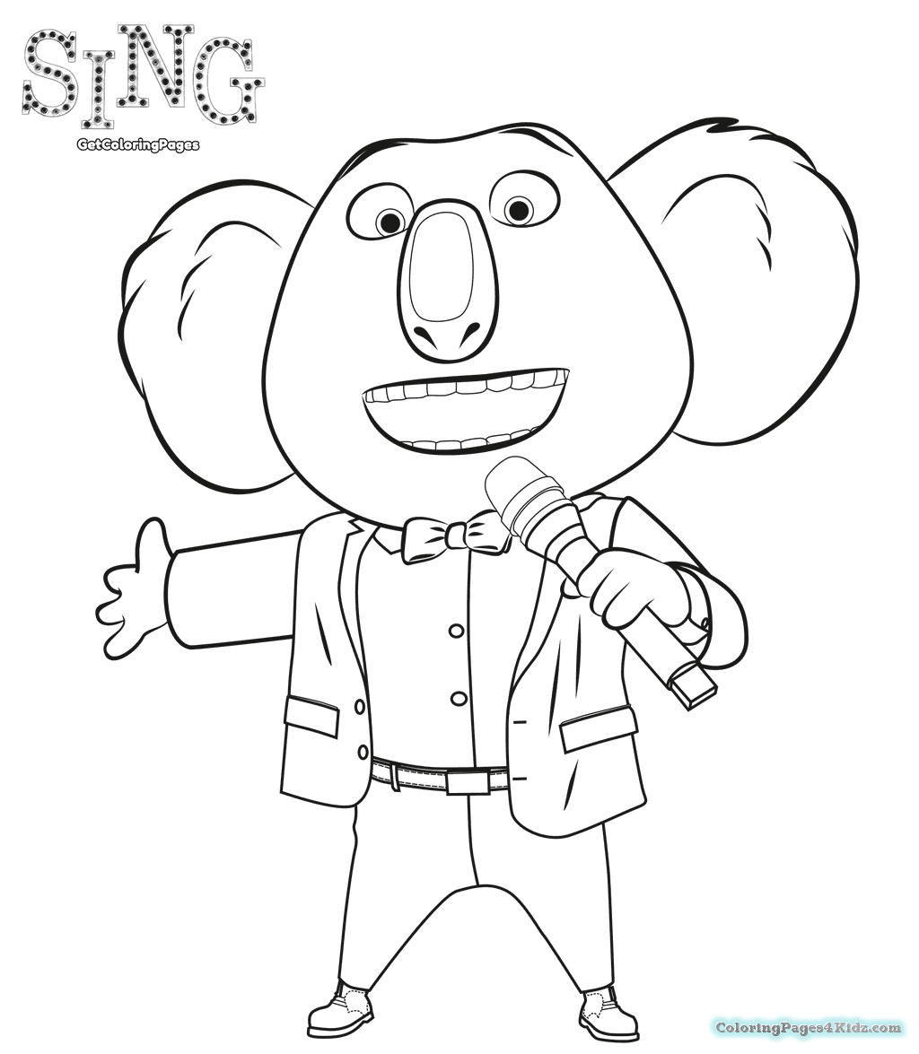 1024x1175 Sing Coloring Pages Coloring Pages For Kids