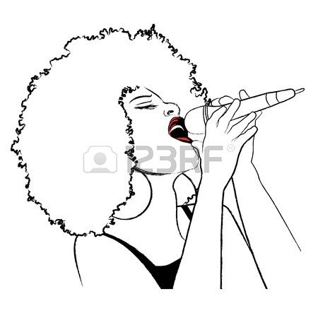 450x450 An Afro American Jazz Singer Stock Photo, Picture And Royalty Free