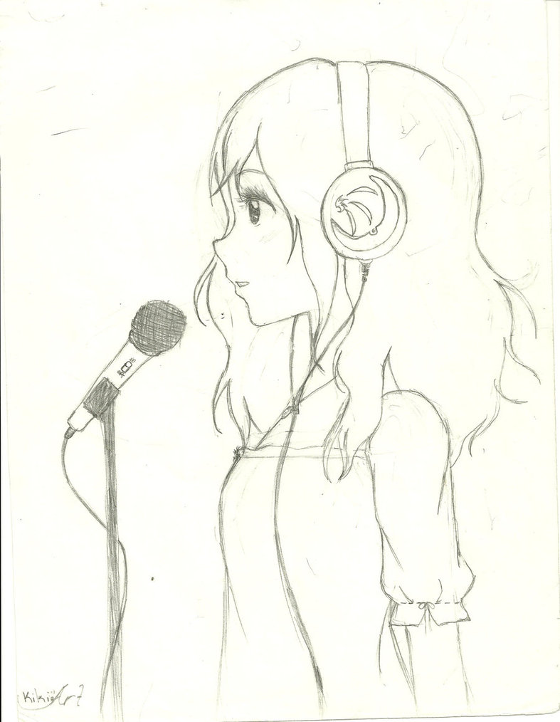 787x1014 Anime Girl Singing By Kanakosaku07