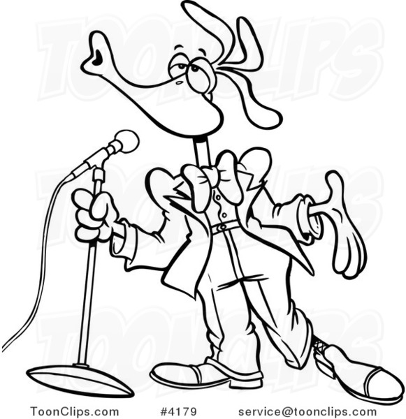 581x600 Cartoon Black And White Line Drawing Of A Singing Bird