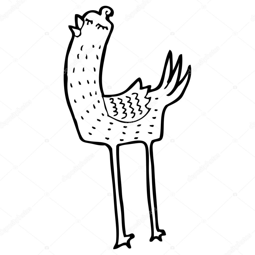 1024x1024 Odd Singing Bird Cartoon Stock Vector Lineartestpilot