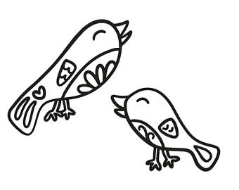 340x270 Singing Bird Decal Etsy