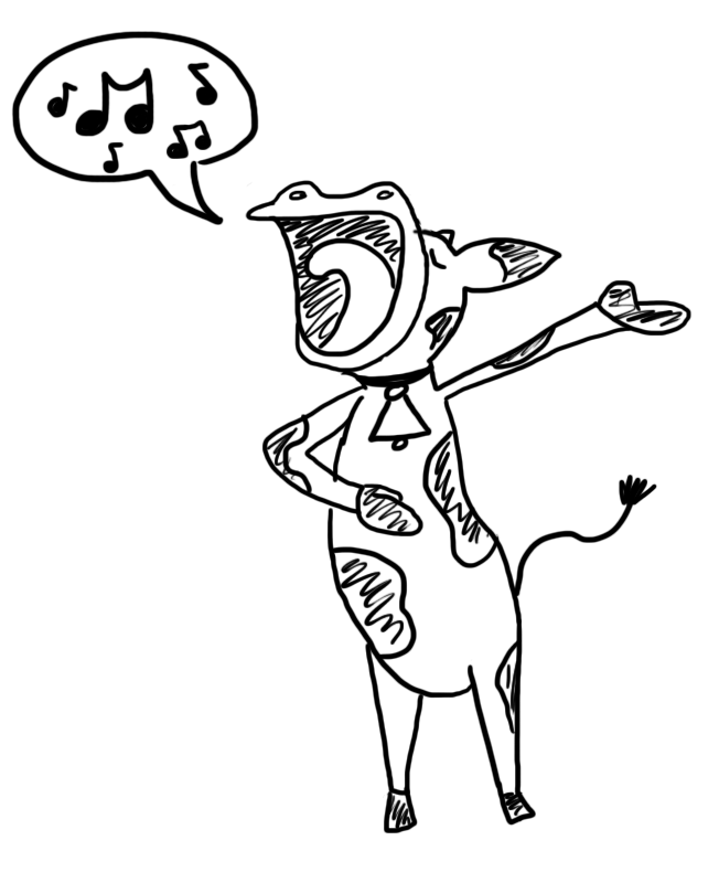 652x800 Singing Cow By Calicokitties