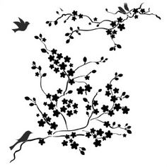 236x236 Cherry Blossom Branch Drawing