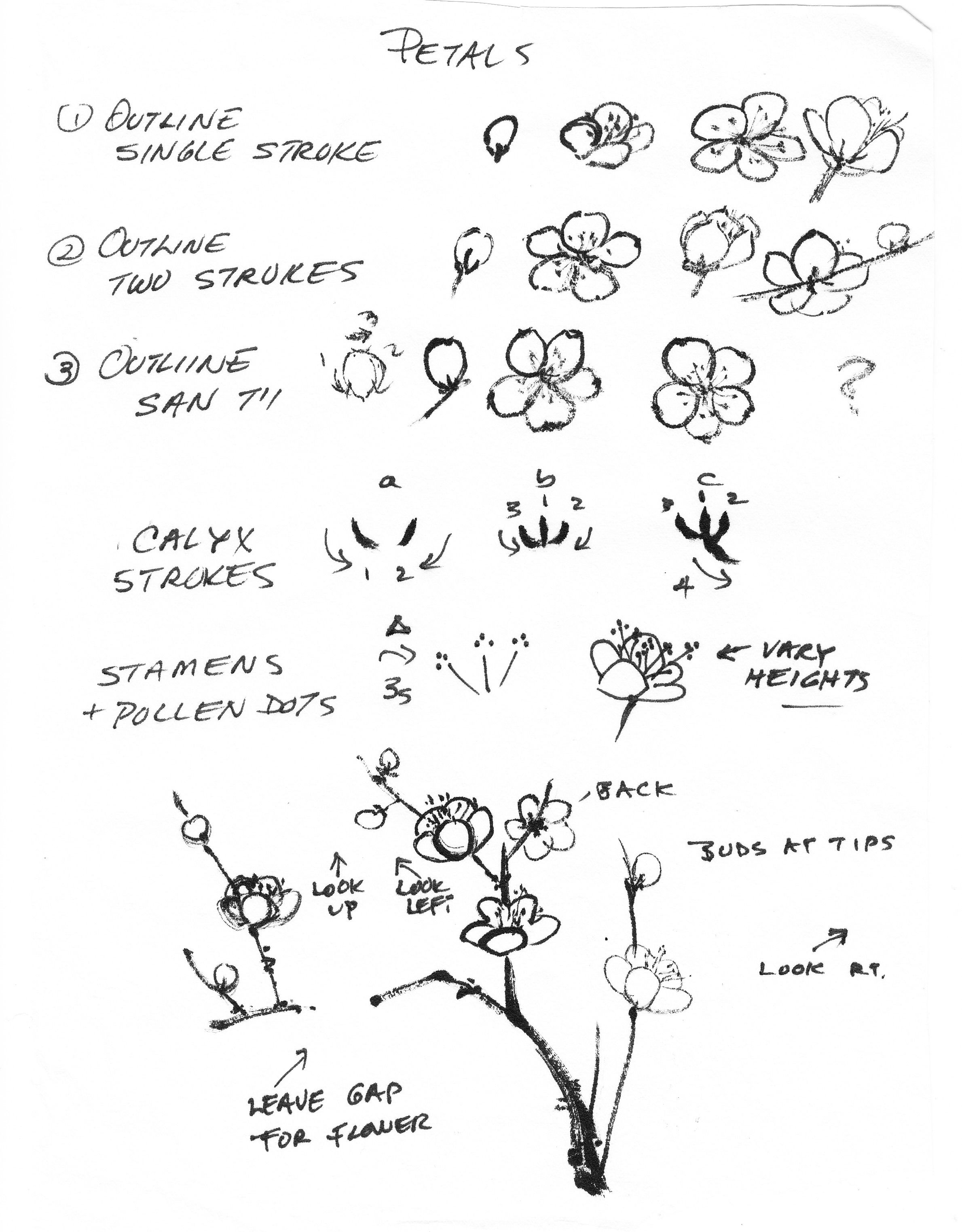 2379x3046 Back To Basics 3 Plum Blossom (Part 1) Chinese Painting, Tree