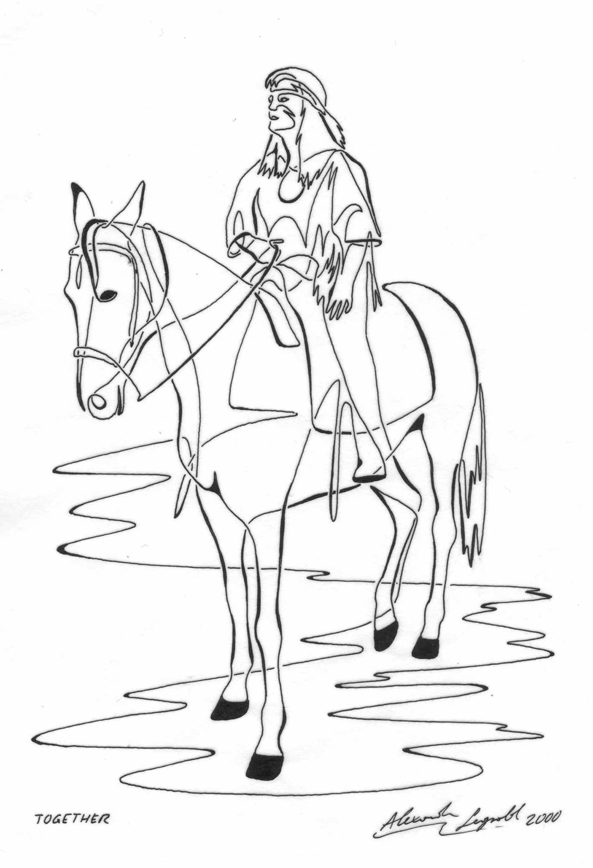 1200x1758 Single Line Drawing Technique One Line Portraits On Behance