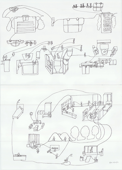 509x709 Single Line Drawing Dandelion