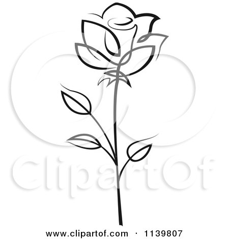 450x470 Royalty Free (Rf) Single Rose Clipart, Illustrations, Vector