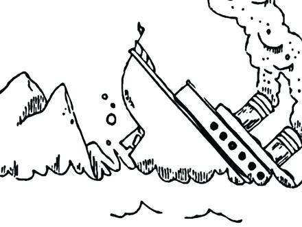 440x330 Sinking Ship Coloring Pages Titanic Colouring Page 3 Printable S