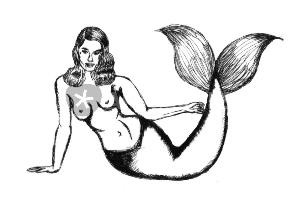 950x639 Mermaid Siren Drawing Art Prints And Posters By Jess Bishopp