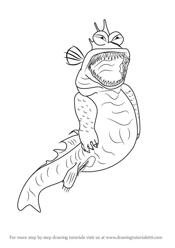 596x843 Learn How To Draw Siren From Ice Age (Ice Age) Step By Step