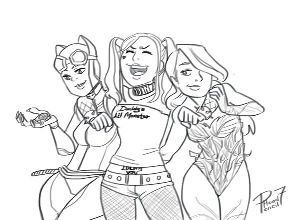 600x440 Gotham Sirens By Pencilhead7