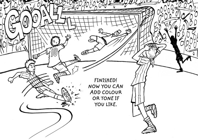 678x480 How To Draw A Footballer Cousins