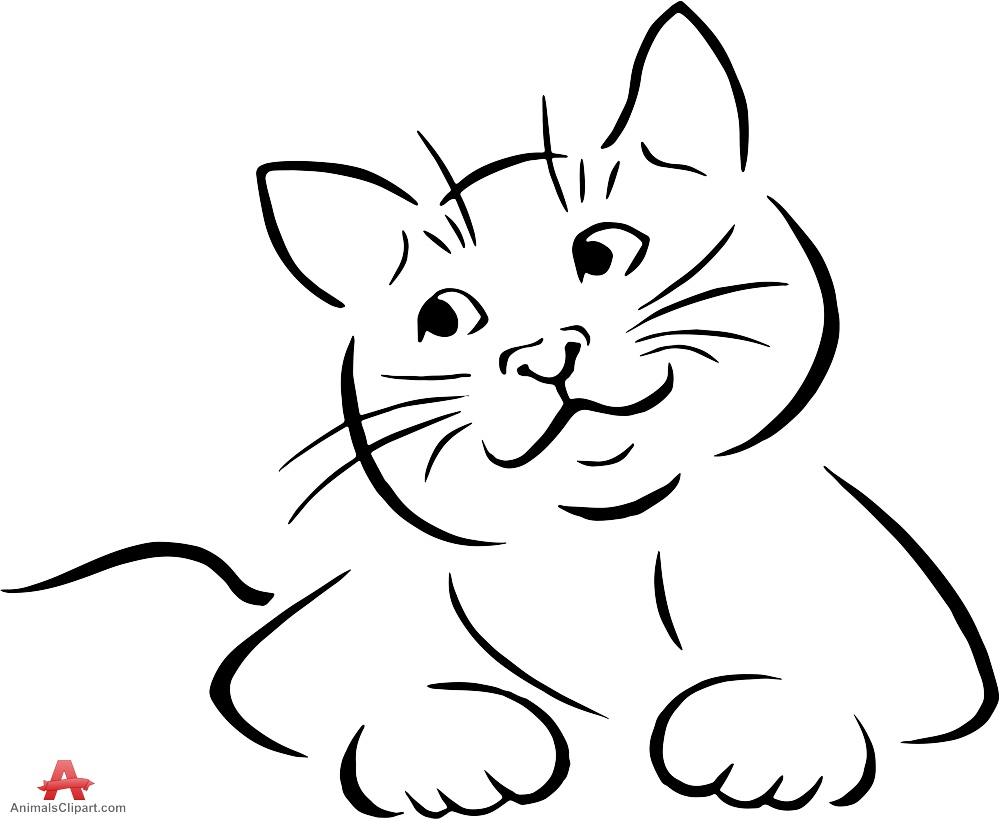 999x819 Cat Outline Drawing