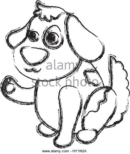 459x540 Dog Cartoon Drawing Sitting Vector Stock Photos Amp Dog Cartoon