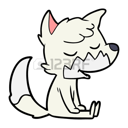 450x450 Friendly Cartoon Sitting Fox Vector Royalty Free Cliparts, Vectors