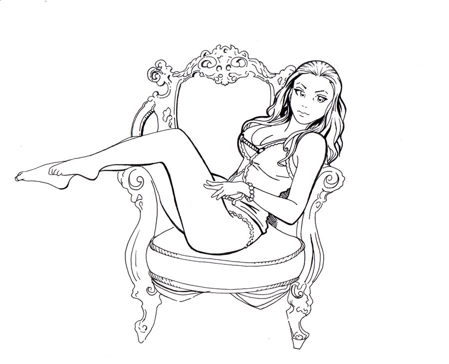 900x730 Beauty Girl Sitting By Dalanator