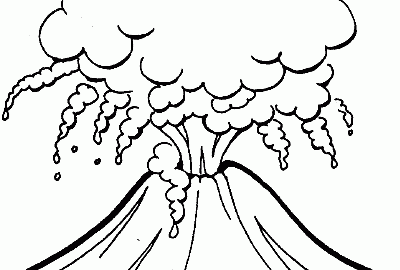 1600x1080 Volcano Coloring Free Pages Of General Printable And Color Sheet