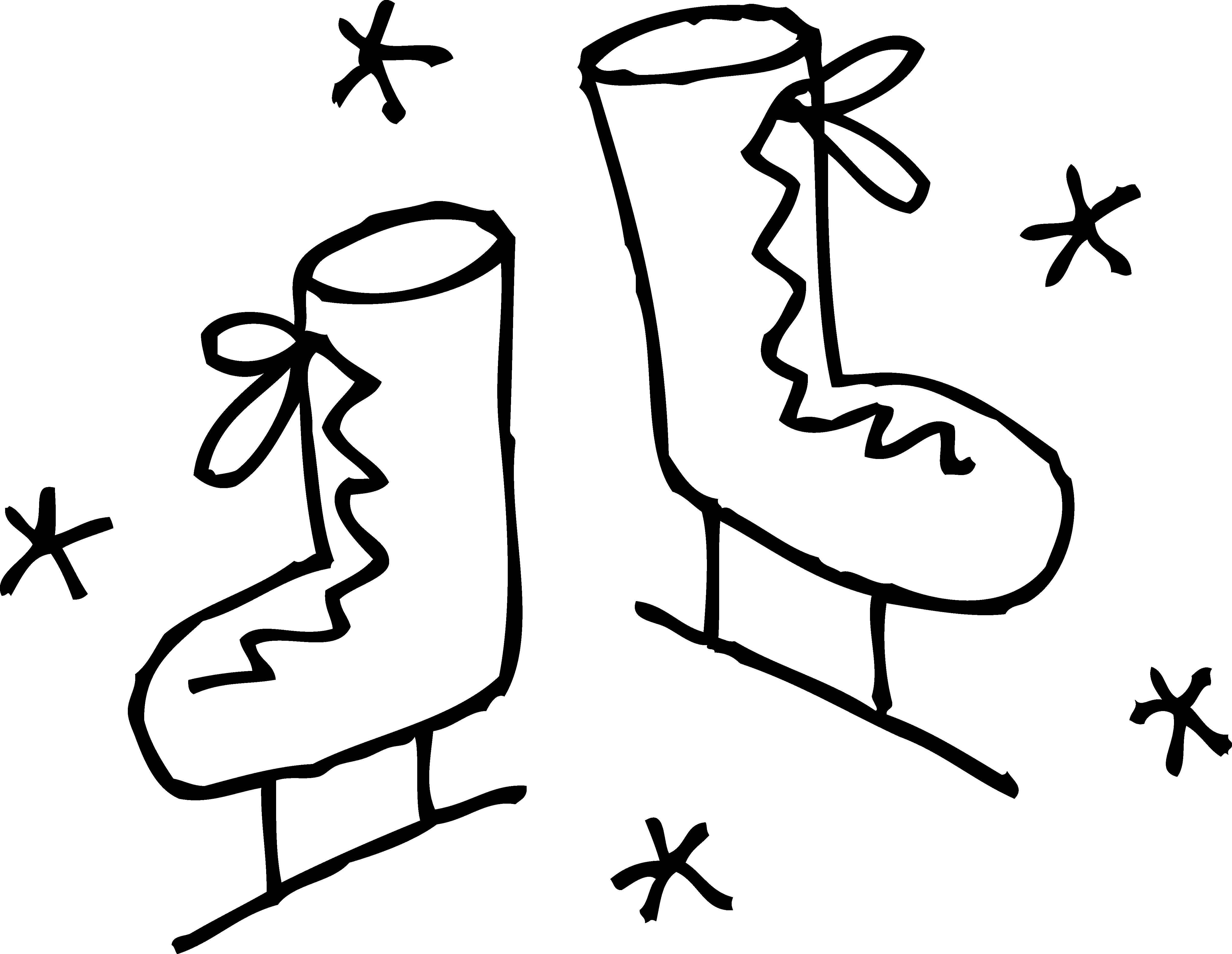 4819x3731 Ice Skates Coloring Page