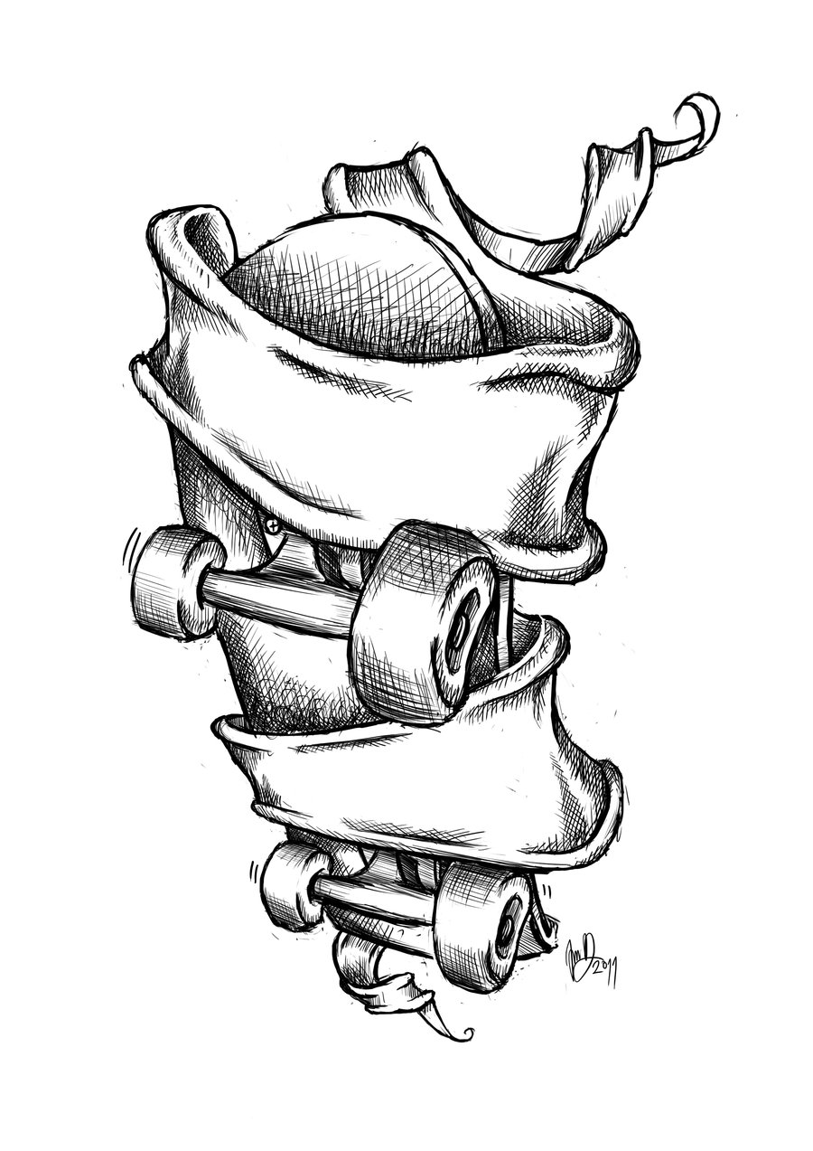 900x1273 Skate Old Tattoo