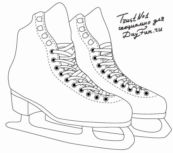 676x600 How To Draw Skates Step By Step