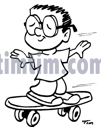 331x414 Free Drawing Of A Skateboard Boy 3bw From The Category Sports