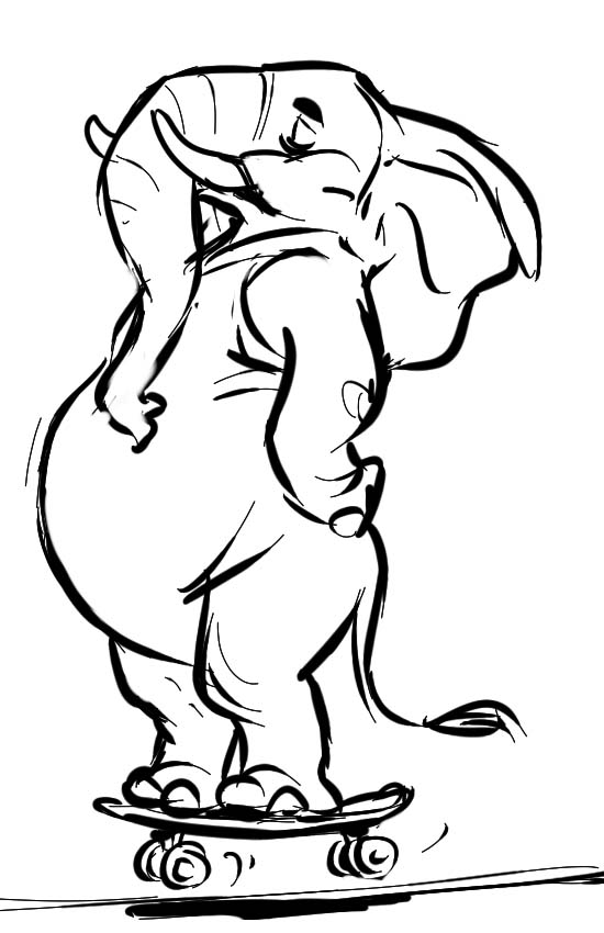 550x850 James Fujii Story Artist Elephant Skateboard April 2010