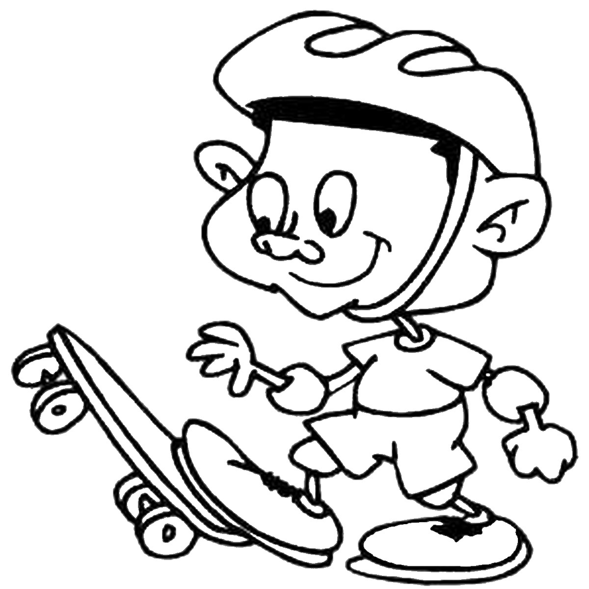 1200x1200 Skateboard Coloring Pages