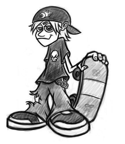 433x500 Skateboard Kid Cartoon Sketch Cartoon Sketch Of A Skater