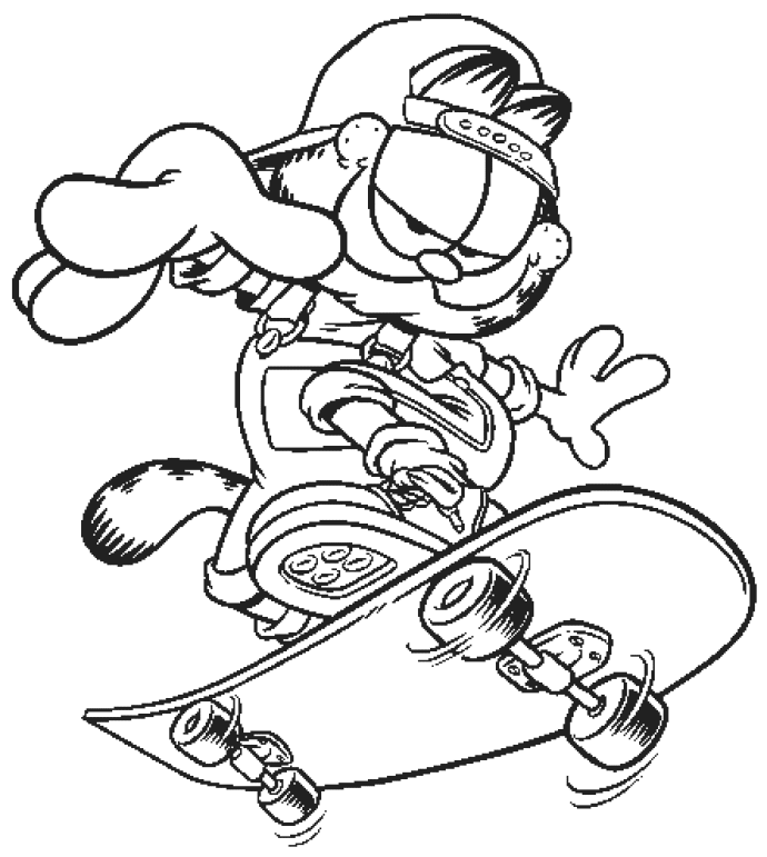 690x771 Skateboard Pictures To Color Many Interesting Cliparts