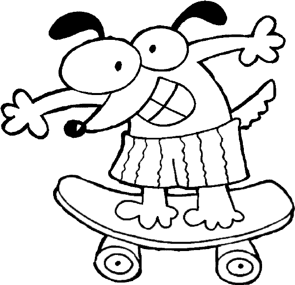 600x579 Coloring Pages Online Skateboard Coloring Pages